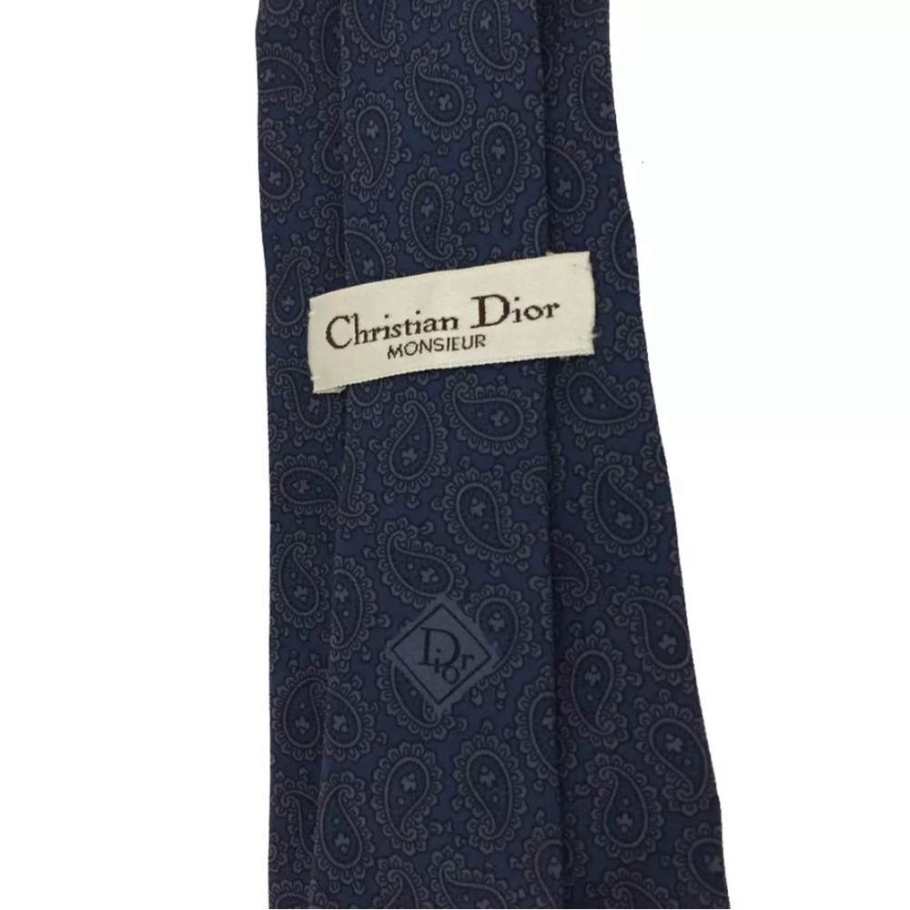 Christian Dior Paisley Pattern Tie - Picture 7 of 10